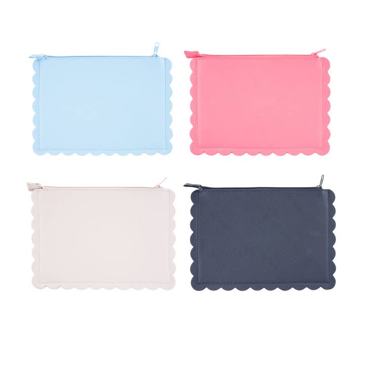 Mainstreet Collection - Wholesale Pouch - Women's - SCALLOP CROSSHATCH POUCH PREPACK
