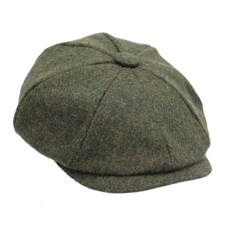 ZH215 Archie Twill Tweed 8 Piece Cap for wholesale by Heather Hats & Accessories