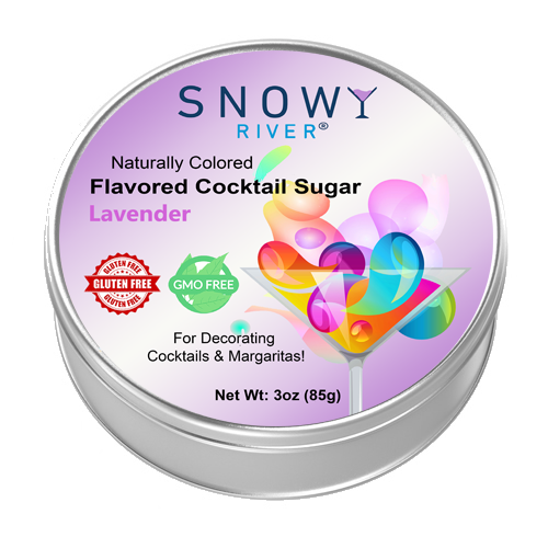 Ultimate Baker - Wholesale Sugar/Sweetener - Snowy River Lavender Cocktail Rimming Sugar (1x3oz Tin) 1