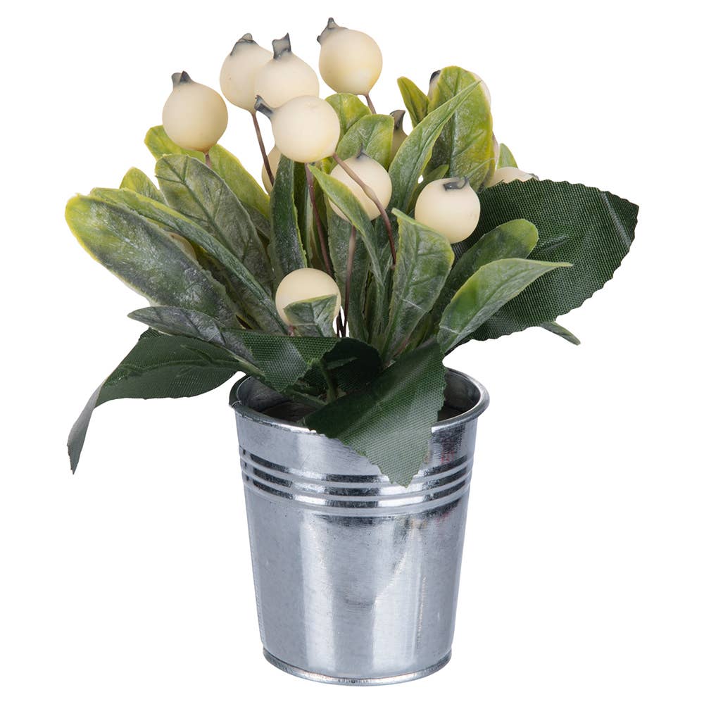 VdE Tivoli 1996 - Wholesale Ornament Set - WHITE CHRISTMAS PLANT 4 ASS D6CM4