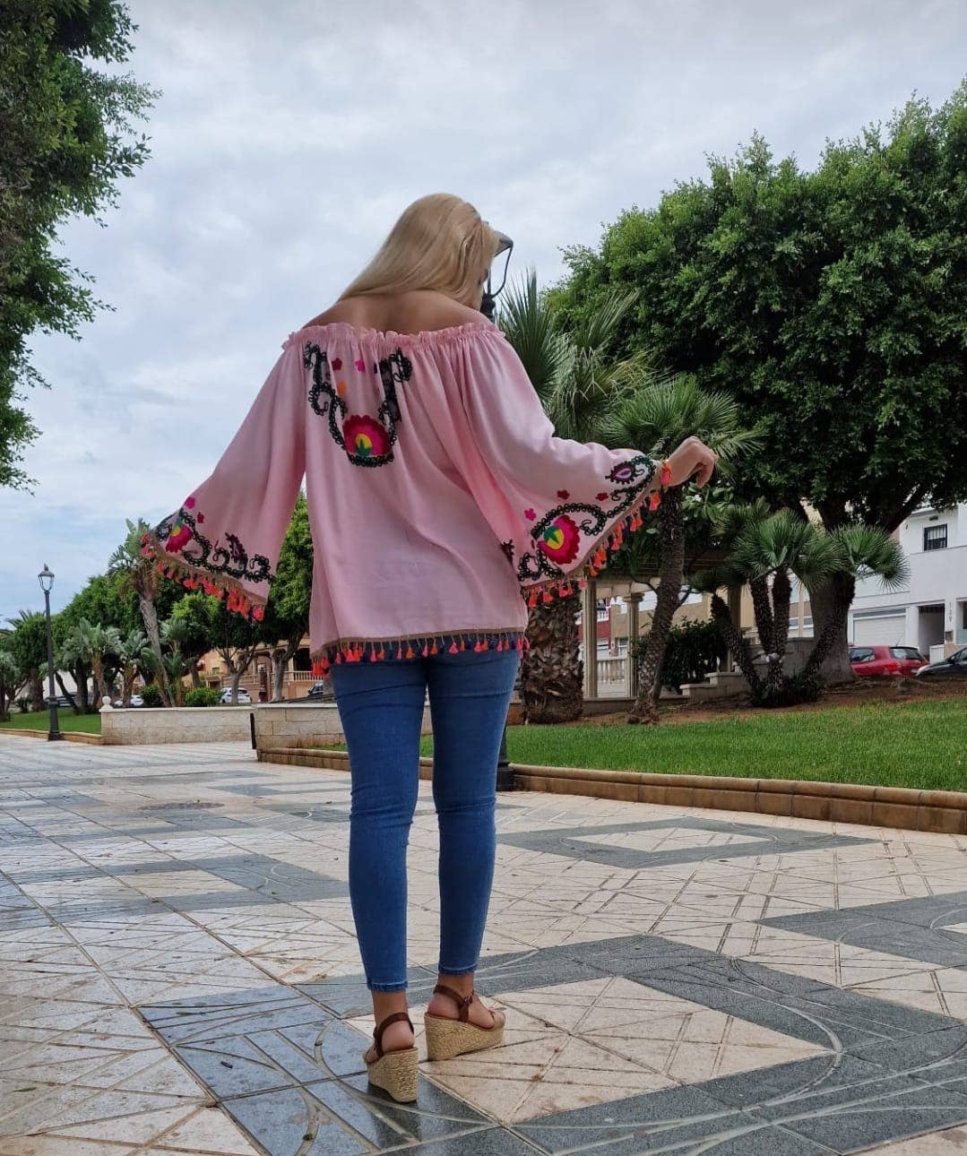 TABITHA - Wholesale Blouse - Women's - Mexican Embroidered Blouse7