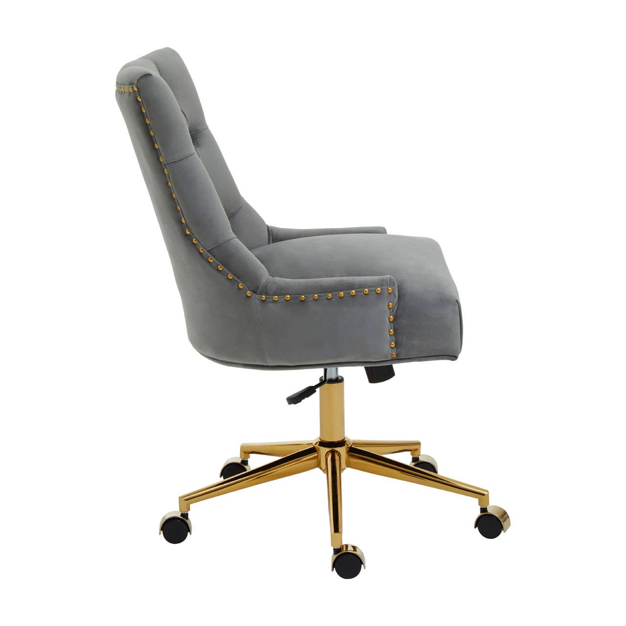 Fifty Five South – wholesale Chair – Anita Grey Velvet Office Chair2