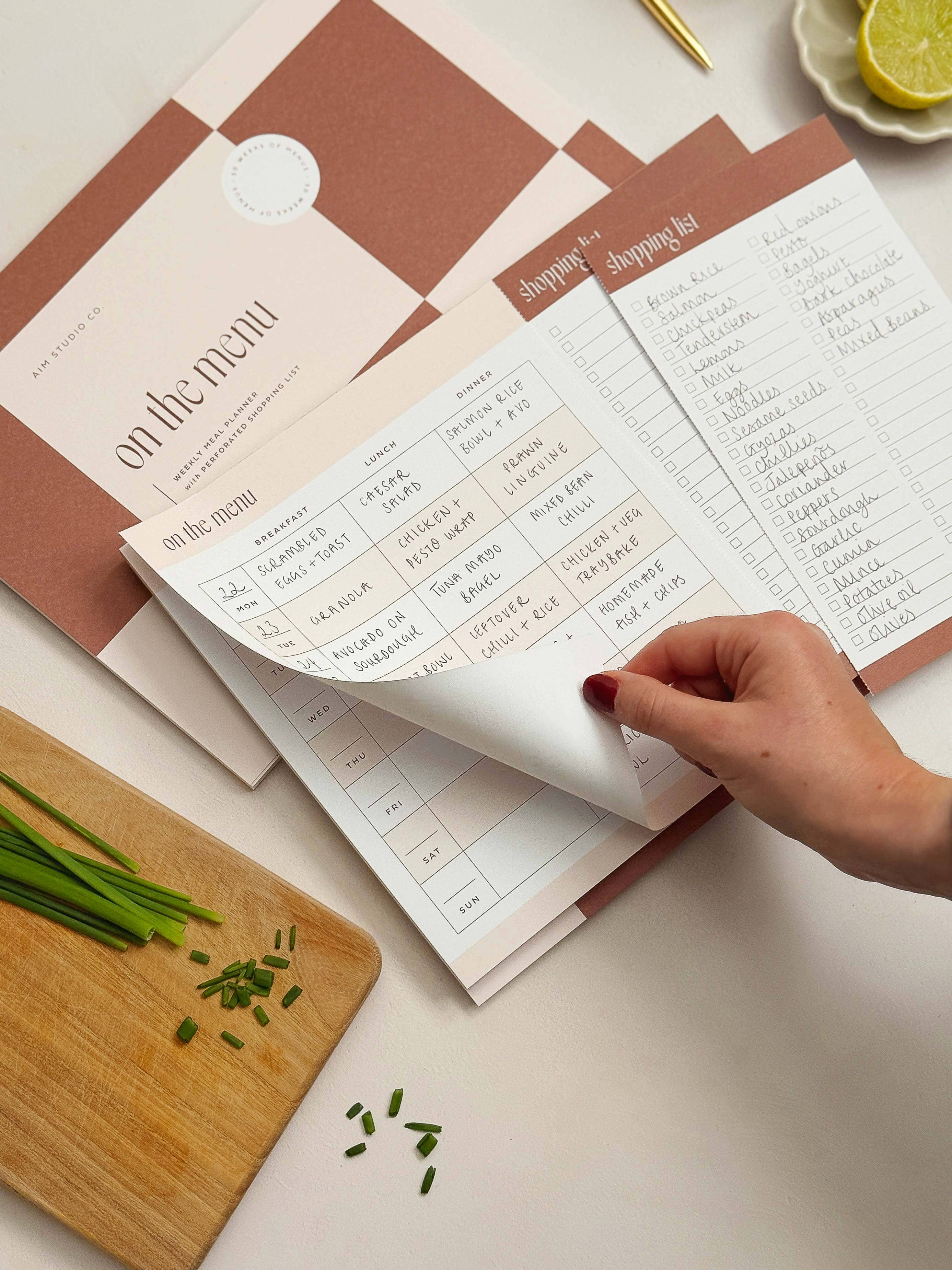 AIM Studio Co – wholesale Notepad – Meal Planner with Perforated Grocery List Notepad5
