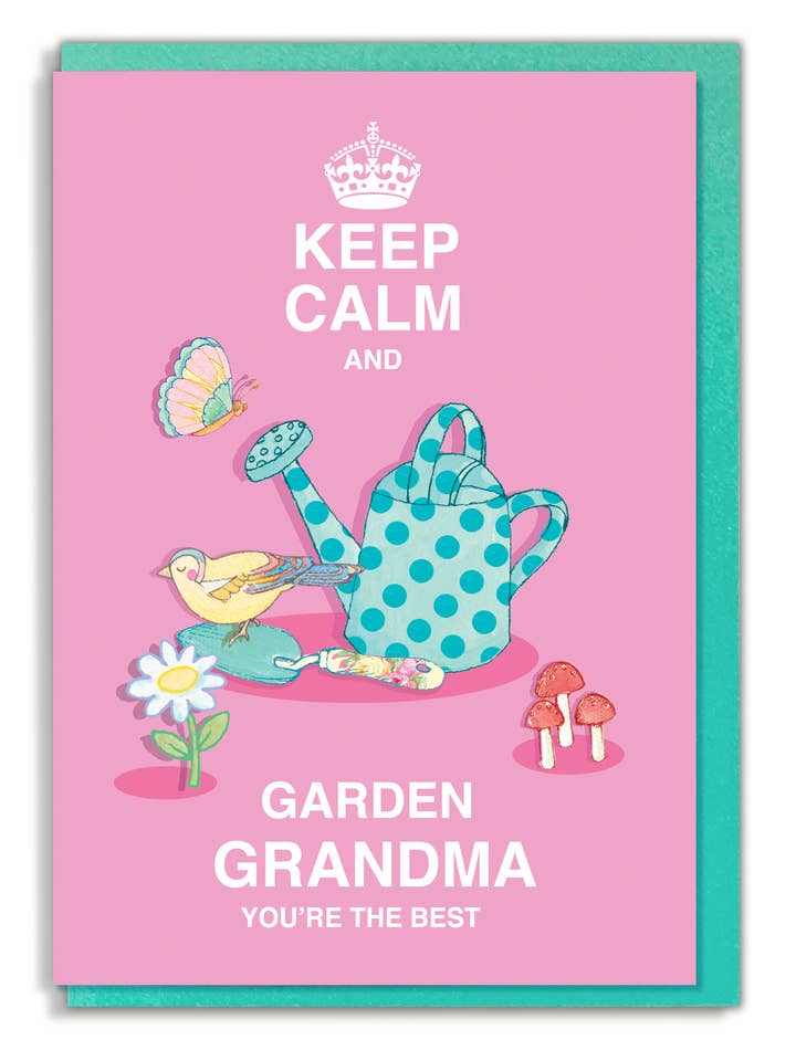 Manter Calma e Cartão de Saudação da Avó Jardim por atacado de HOOLI MOOLI
