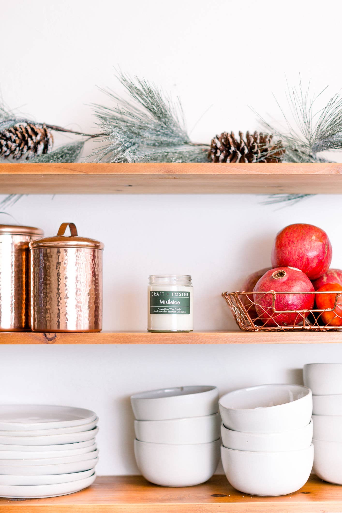 Craft + Foster - Vente Bougie en bocal - gui Bougie de soja naturel 8oz1