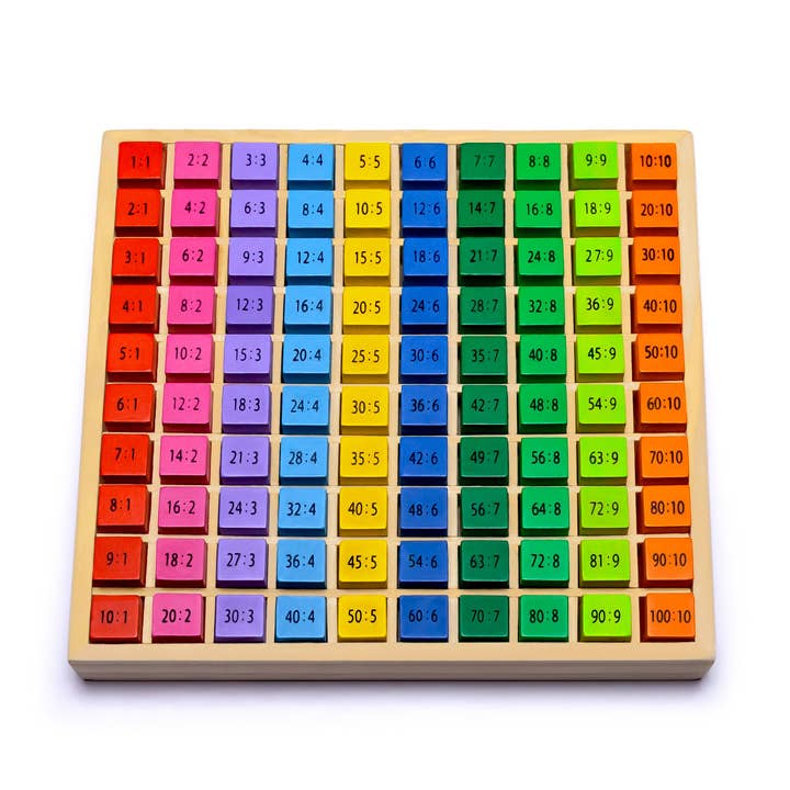 Planche à calcul en bois pour écoliers - 7 variantes au choix : Plus, Moins, Fois, Divisé pour la vente par Natureich