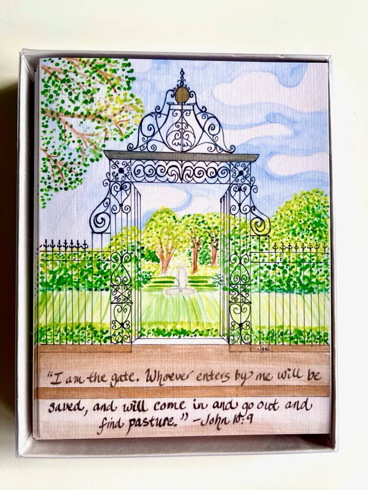 Cartes-notes Vanderbilt Gates de Central Park pour la vente par Joni McKown Art