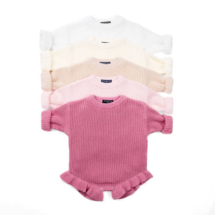 SwaddleAn - Wholesale Romper - Kids - 100% Cotton Ruffle Baby Girl Knit Romper 8