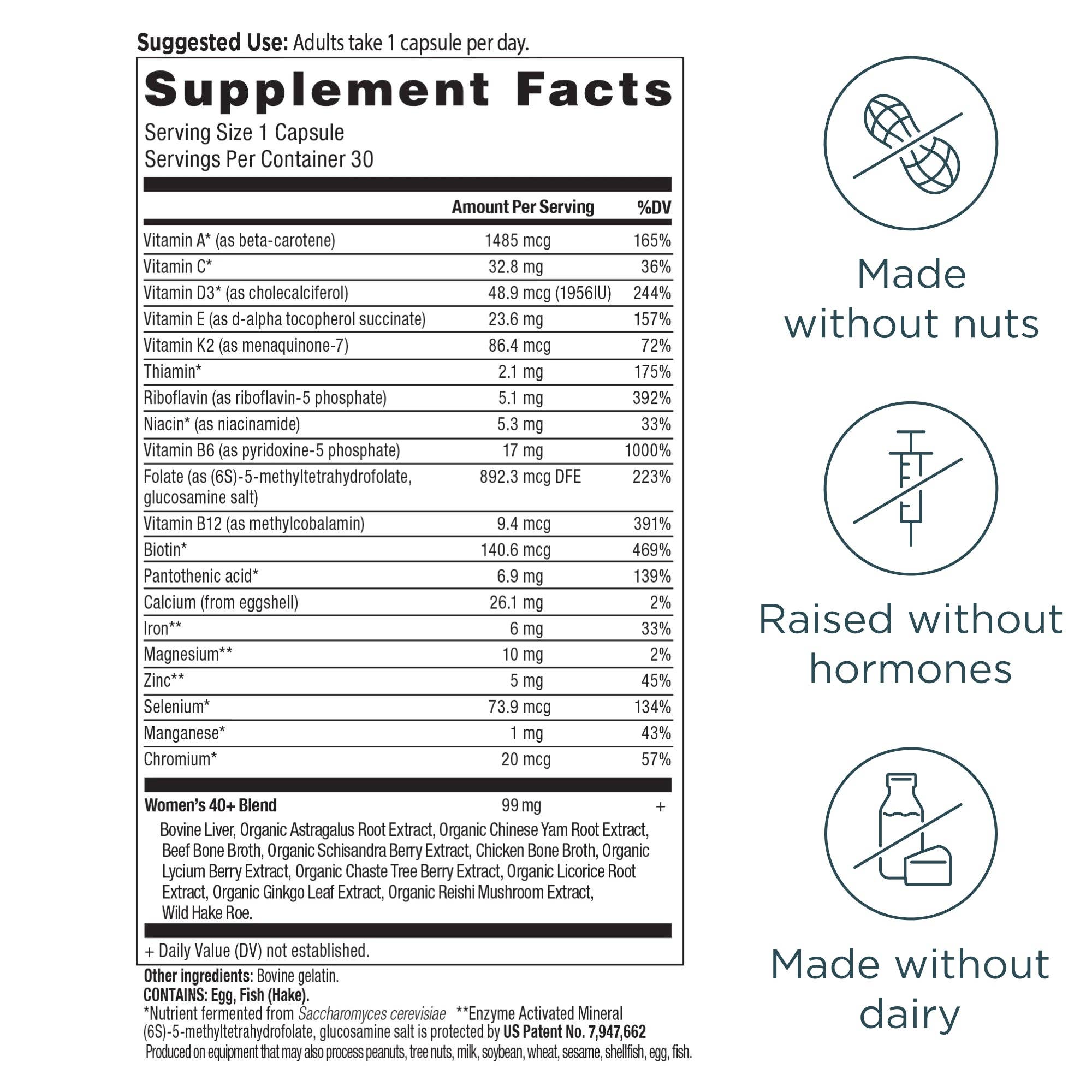 Black Ancient Multivitamin Women's 40+ Once Daily | Capsules (30 Capsules) for wholesale on Faire1