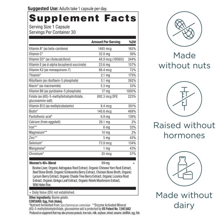 Black Ancient Multivitamin Women's 40+ Once Daily | Capsules (30 Capsules) for wholesale on Faire1