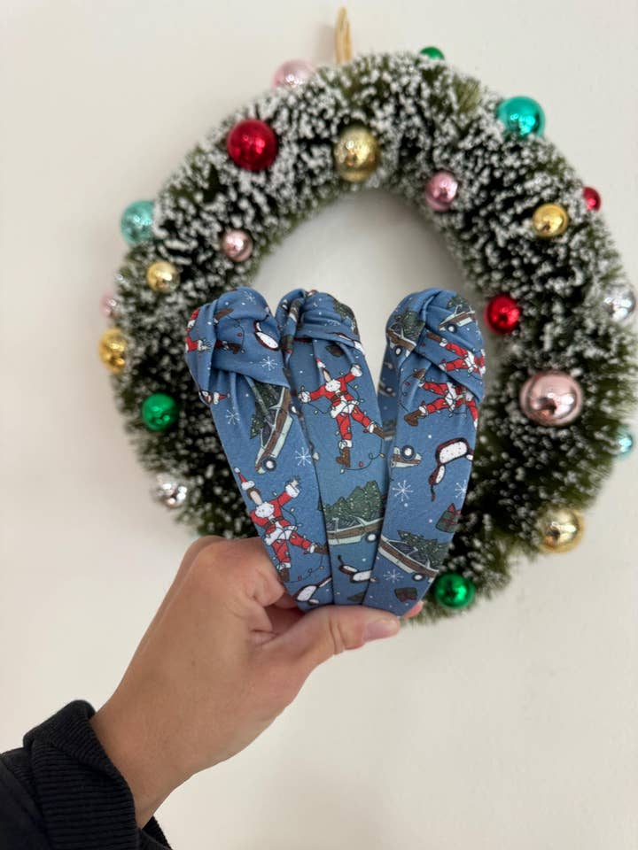 Banda de Cabelo Dura e Flexível com Laço de Natal por atacado de Brynnbands