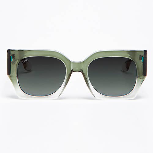 TIWI - Wholesale Sunglasses - Women's - sunglasses Shiny Gradient Green With Green Gradient Lenses