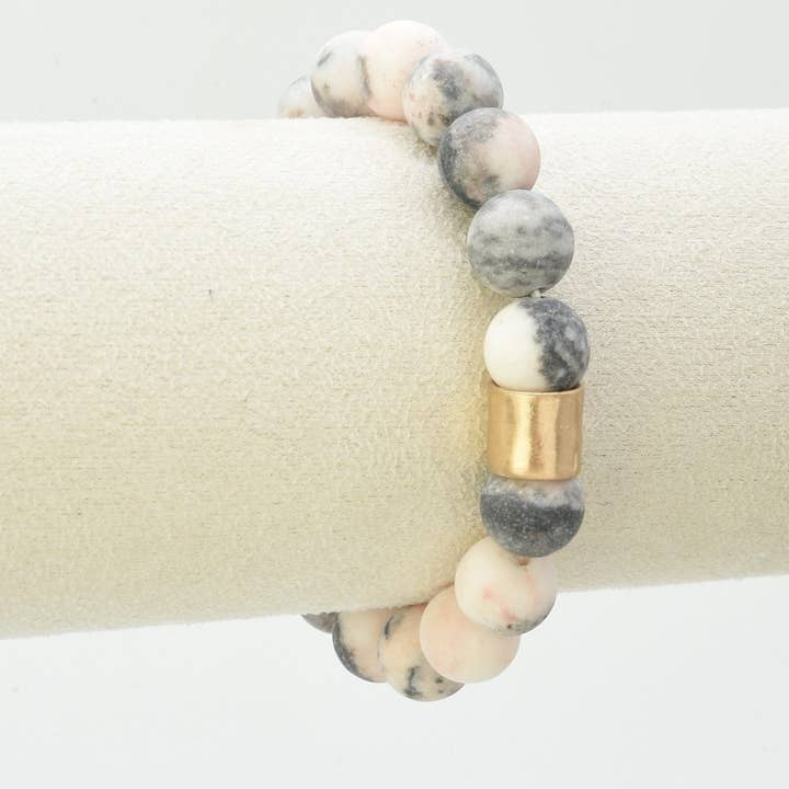 MiMi Wholesale - Wholesale Beaded Bracelet - JB6004 Gold Accent Beaded Bracelet2