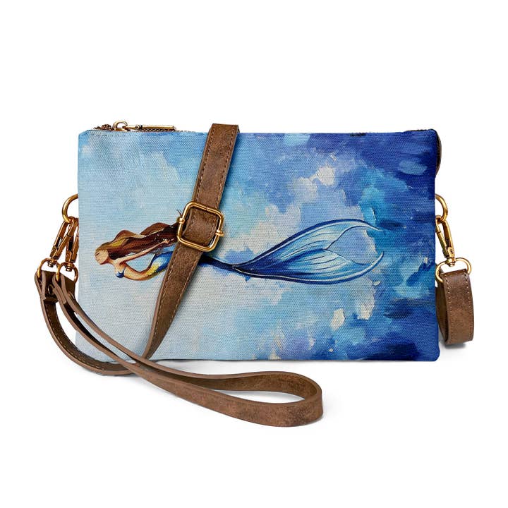 Mermaid Canvas Crossbody-väska - Retro Handgjord för wholesale av ANNGOTI
