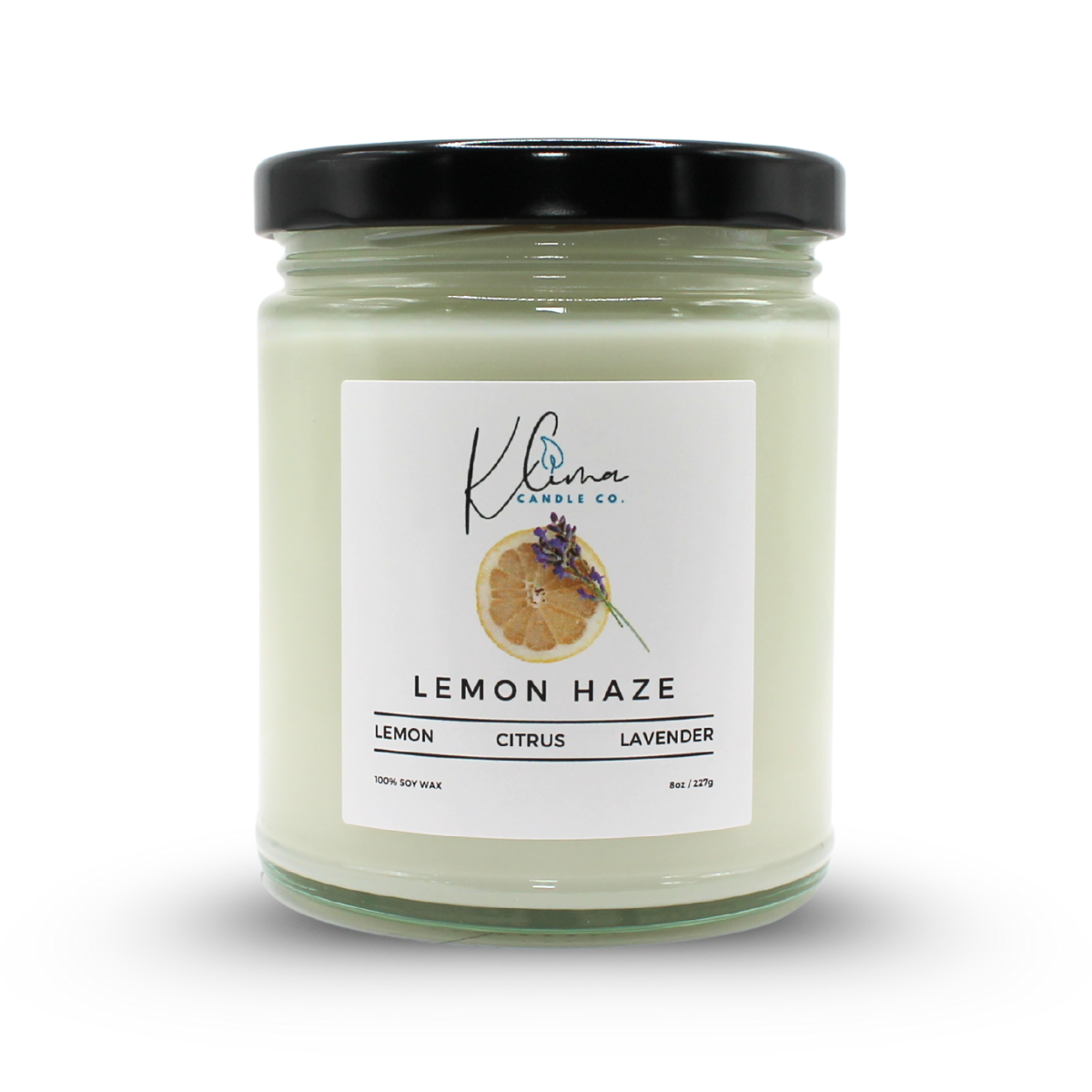 Klima Candle Co - Wholesale Jar/Filled Candle - Lemon Haze - Lemon & Lavender0