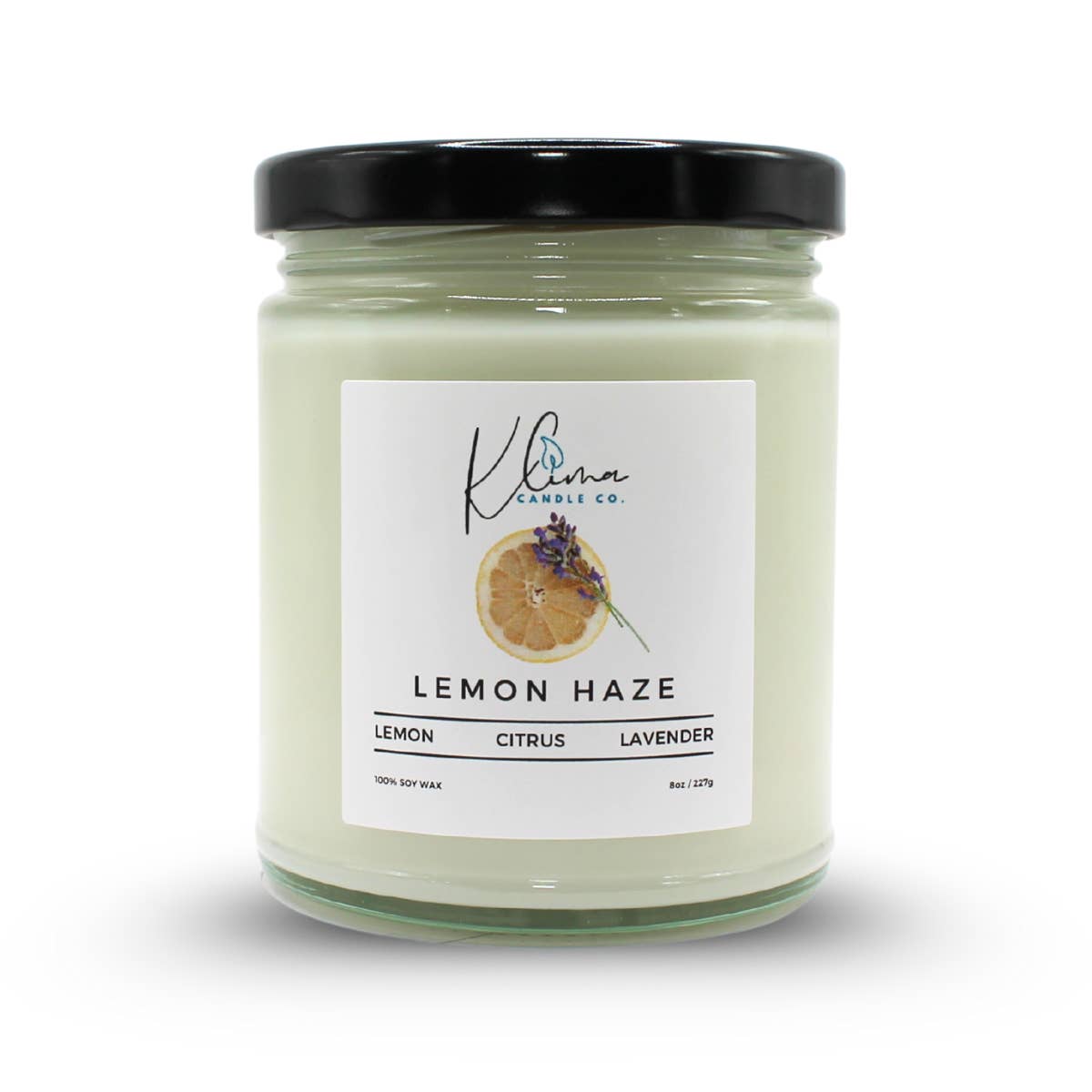Klima Candle Co - Wholesale Jar/Filled Candle - Lemon Haze - Lemon & Lavender