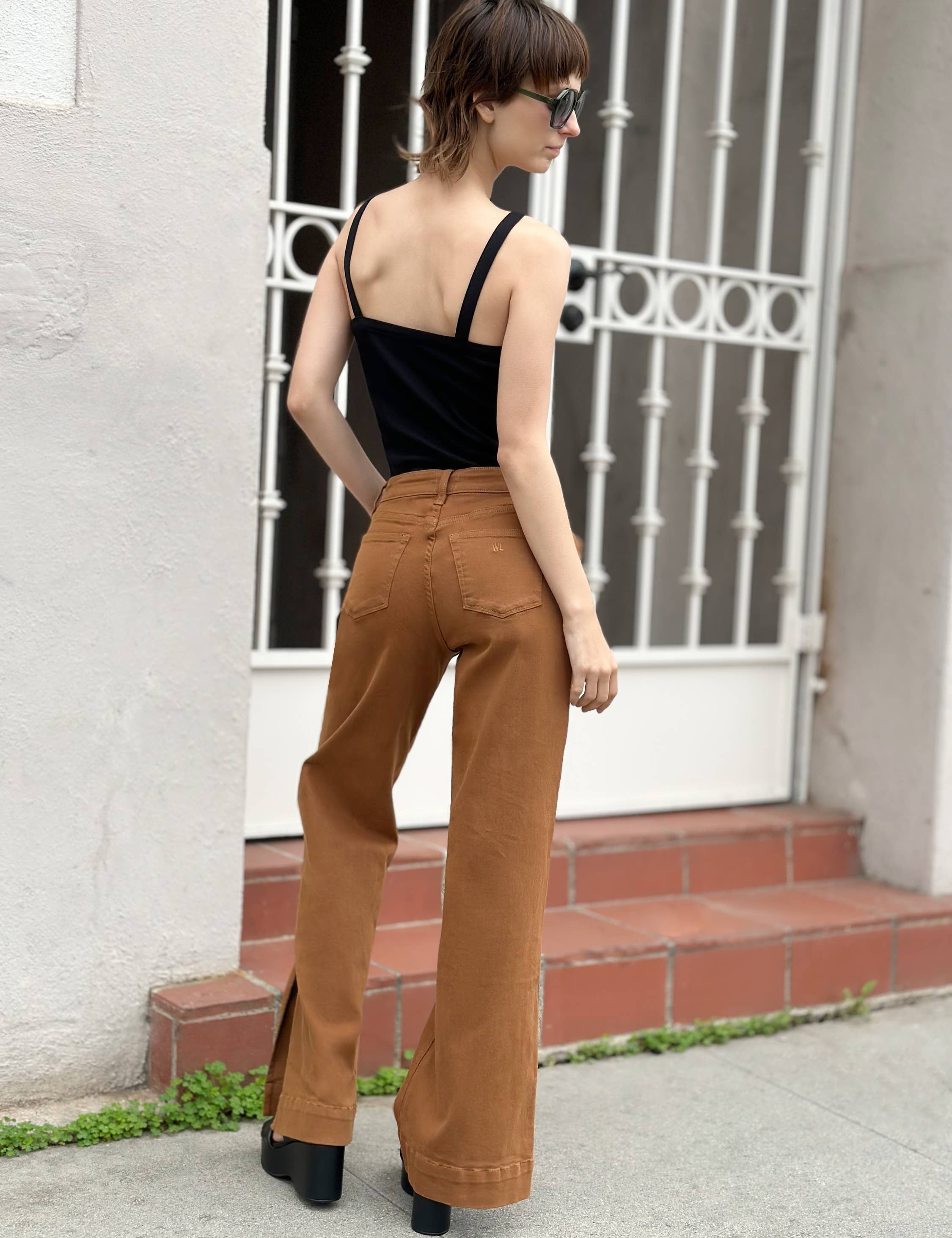 Rust Tell Me Relaxed Wide Leg Jeans for wholesale on Faire2