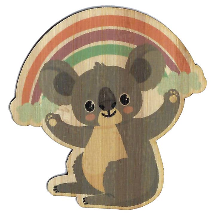 Arc-en-ciel de koala pour la vente par Bamboo Wood Stickers