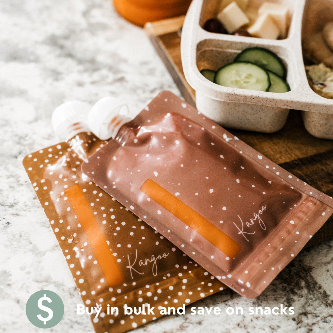 Kangoo et cie - Wholesale Food Storage Wrap/Bag - Reusable Baby Food Pouches – Refillable Squeeze Pouch (6x)4