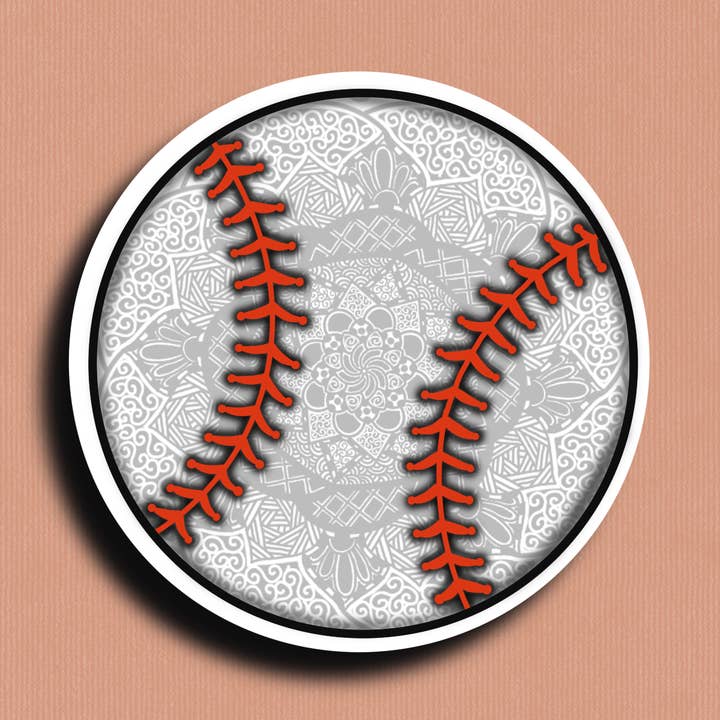Baseball Themed Sticker for Laptops Cars and More for wholesale by Always by Ashley Design