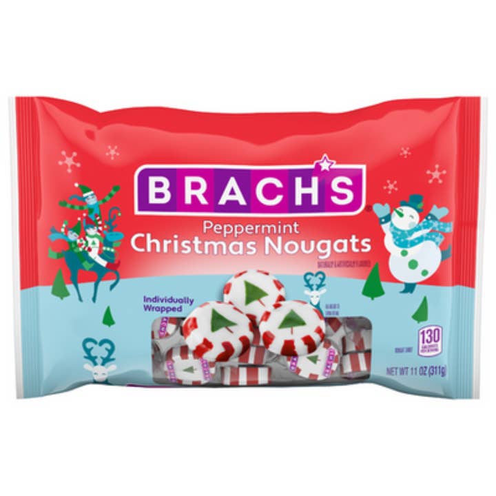 Saco de Nougats de Natal de Hortelã-Pimenta Brach 11oz - 12ct por atacado de I Got Your Candy