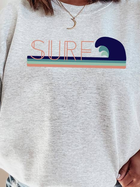 Surf Sweatshirt for wholesale by Wildberry Waves