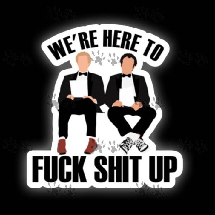 Water Resistant - Stepbrothers' Funny Sticker for wholesale by The Red Otter