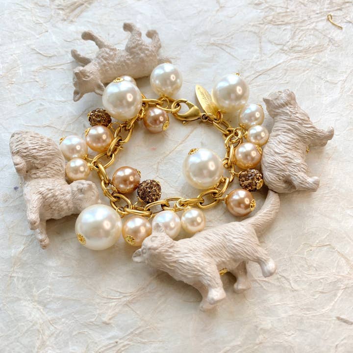 Lenora Dame – wholesale Berlockarmband – Pearl Must Love Cats Charm-armband
