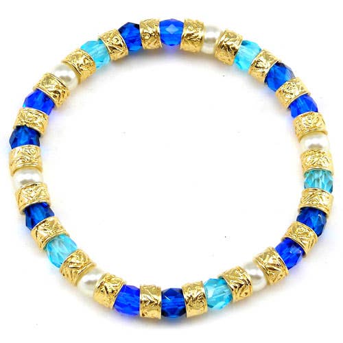 Alice Sturzinger LLC – wholesale Beaded bracelet – Linda Murano Glass Stretch Bracelet - 9 Color Option