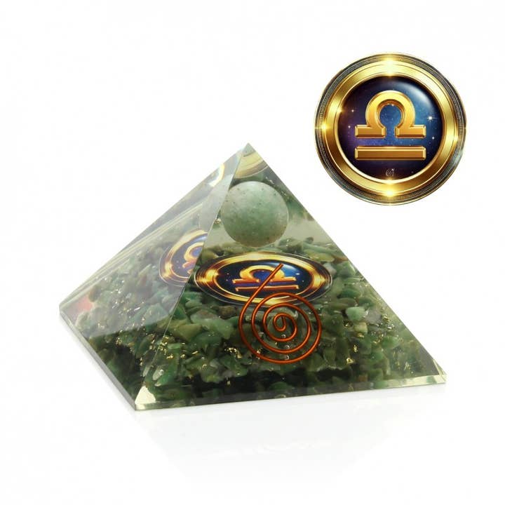 UniArt - Wholesale Spiritual Stone/Crystal - Orgonite pyramid with zodiac symbol6