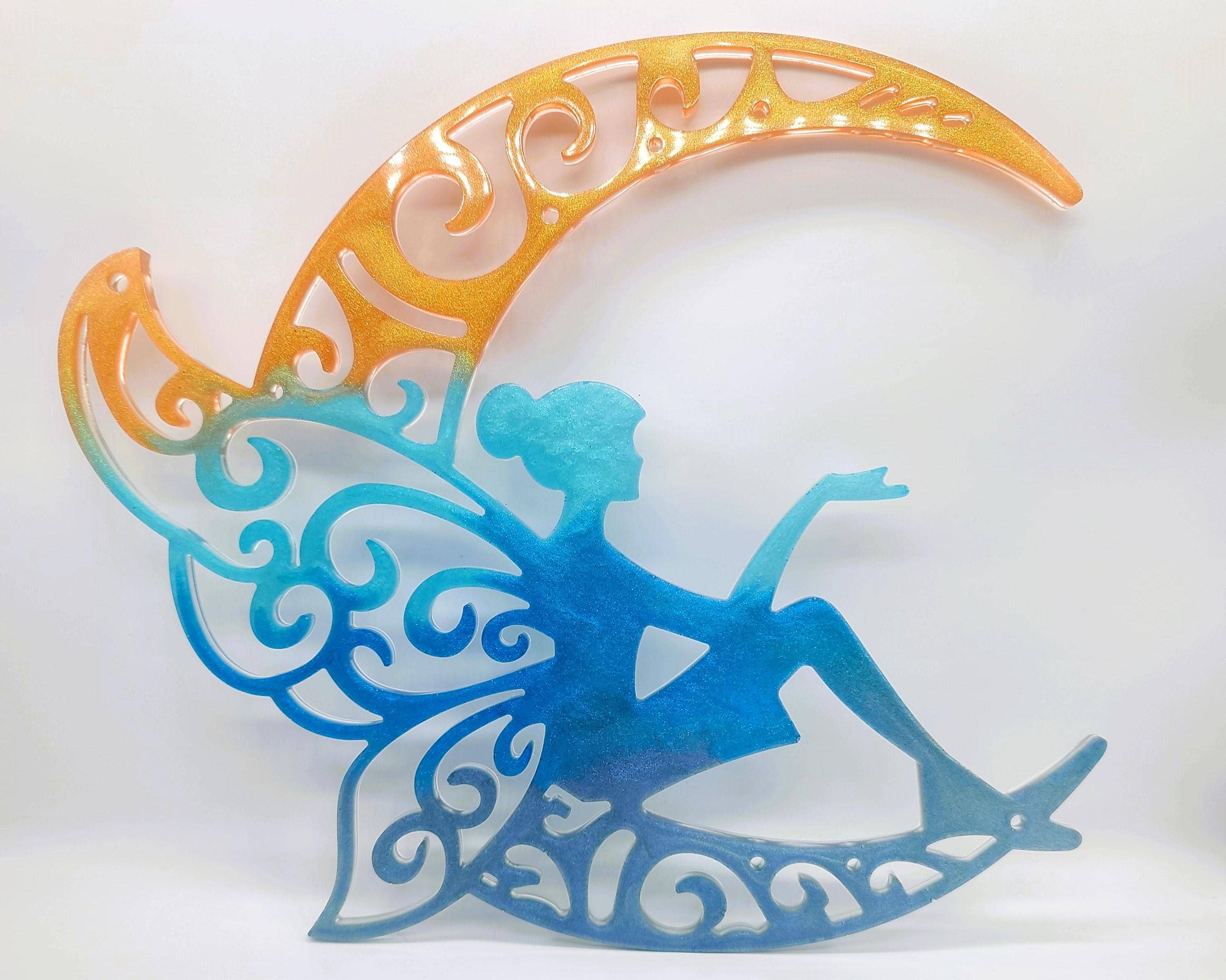 Slightly Askew Art - Wholesale Wall Accent - Eco-Friendly Holographic Fairy Resin Wall Hanging7