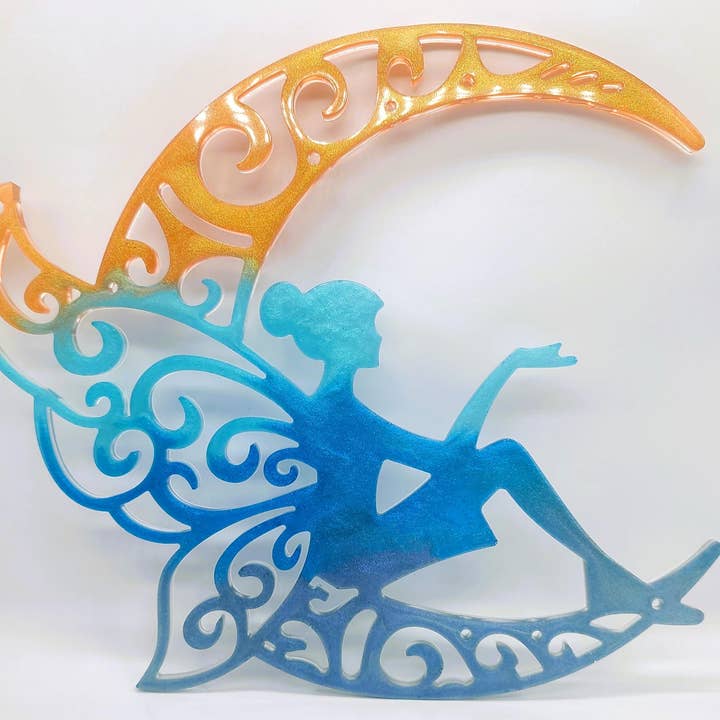 Slightly Askew Art - Wholesale Wall Accent - Eco-Friendly Holographic Fairy Resin Wall Hanging7