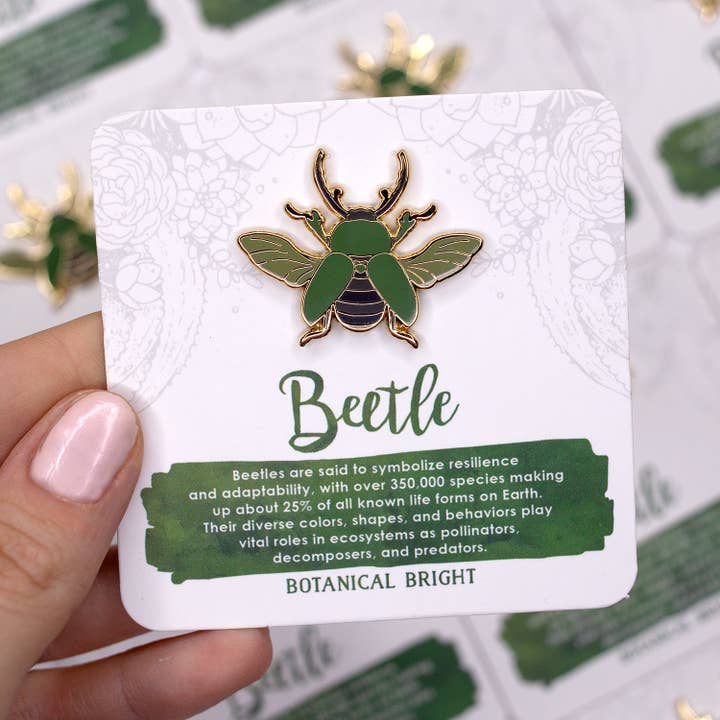 Botanical Bright - Wholesale Lapel Pin/Button - Beetle Enamel Pin1