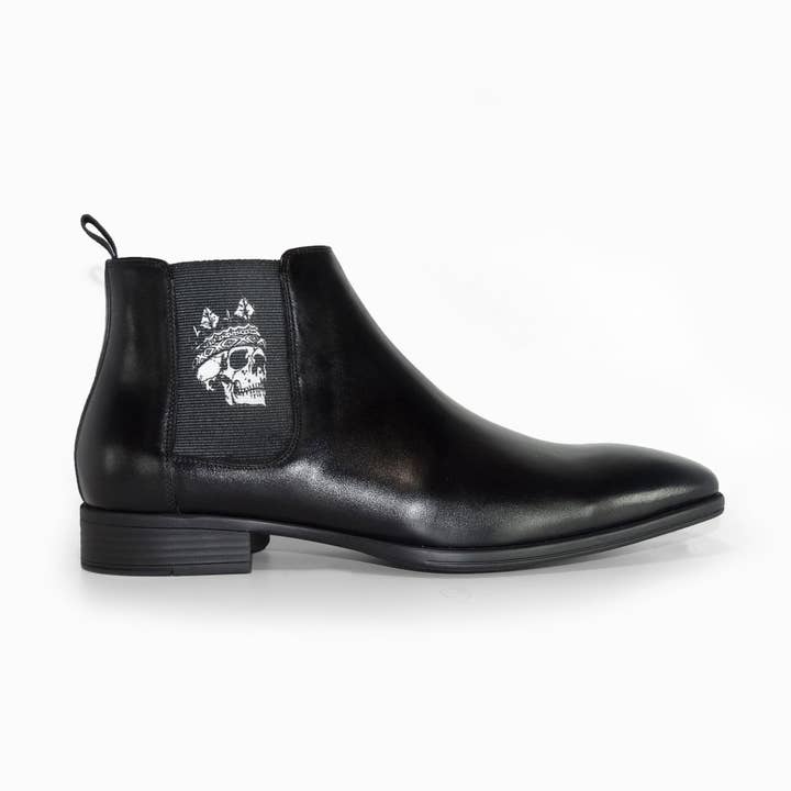 Chelsea Boots - Men's High Cut - Skull King for wholesale by Don't Follow The Crowd