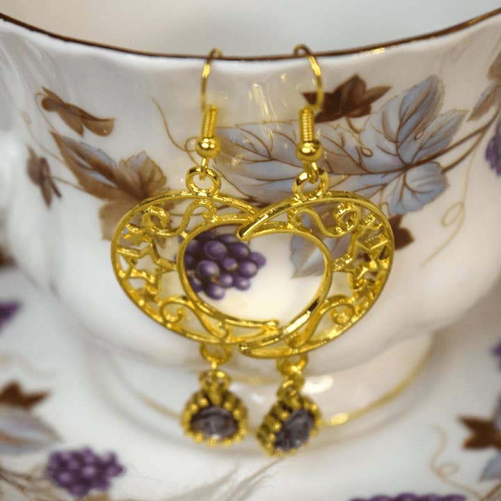 Hollow Moon and Star Earrings for wholesale by Boxford Comma