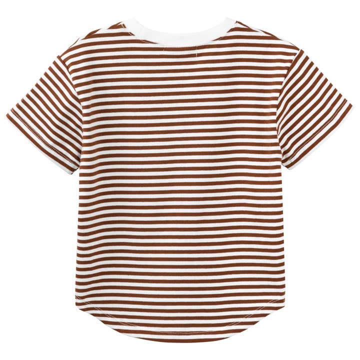 Designer Kidz - Wholesale T-Shirt - Kids - Harvey S/S Stripe T-Shirt - Cocoa