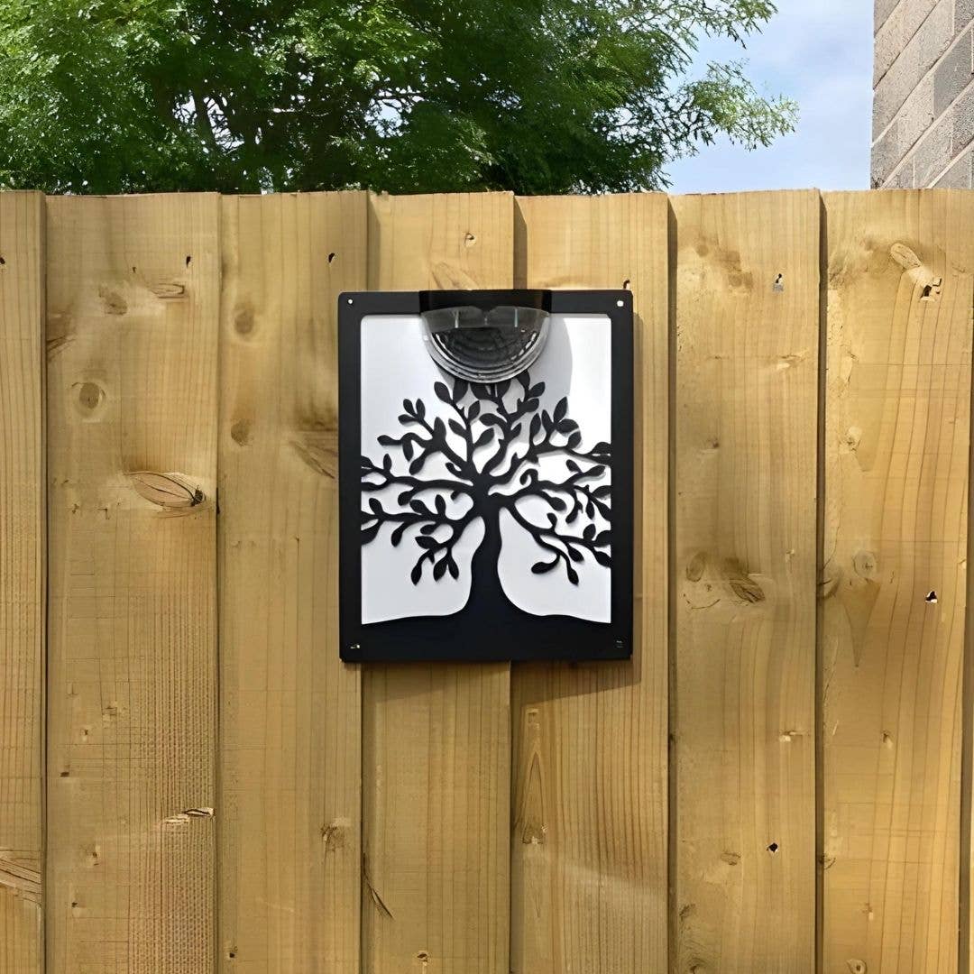 Florys Online – wholesale Outdoor ornament/decor – Tree of Life Solar Light Wall Plaque