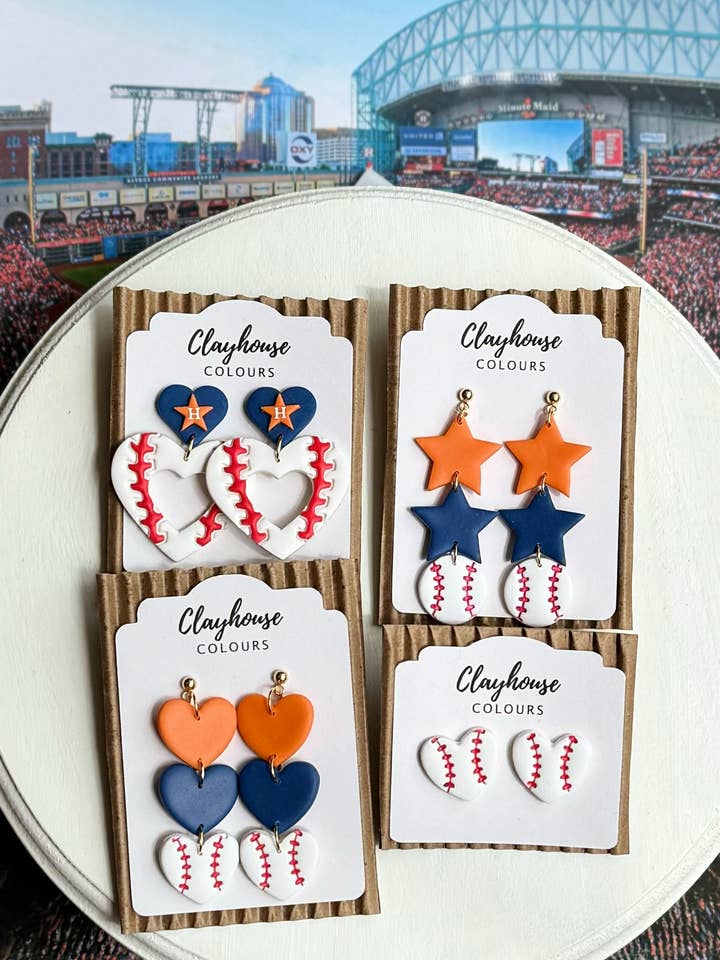 Astros Clay Earrings for wholesale by Clayhouse Colours