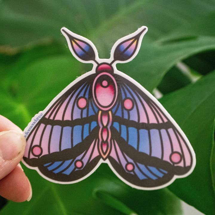 Gemstone Moth Sticker for wholesale by Solluna Bloom