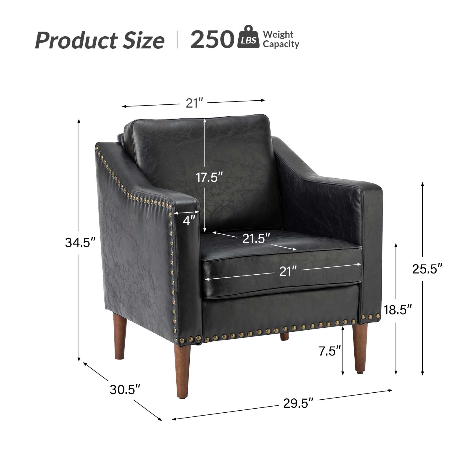 Karat Home - Wholesale Chair - Bonita Vegan Leather Armchair7