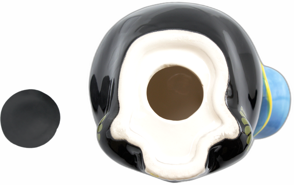 Square Deal Recordings & Supplies - Wholesale Money/Piggy Bank - Money Bank - Sourpuss  - Ceramic Sugar Skull With Top Hat 5"9