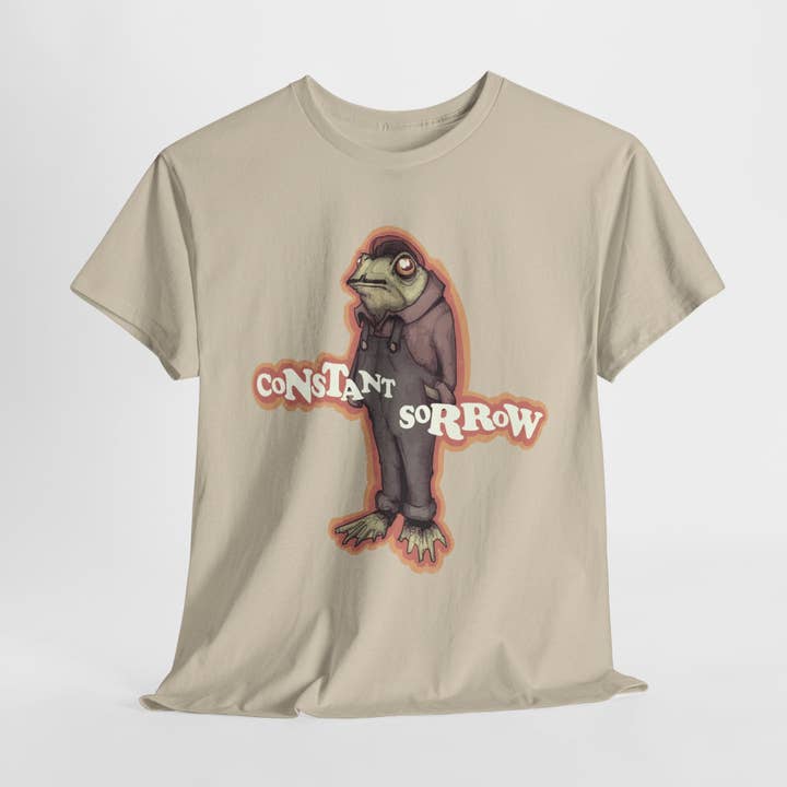 Unisex T-shirt i tung bomull med texten "Constant Sorrow" för wholesale av LVB Art