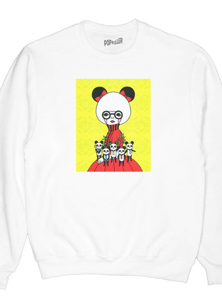 Sweat-shirt Popkiller Artist Series Naoshi Panda Queen pour la vente par Popkiller