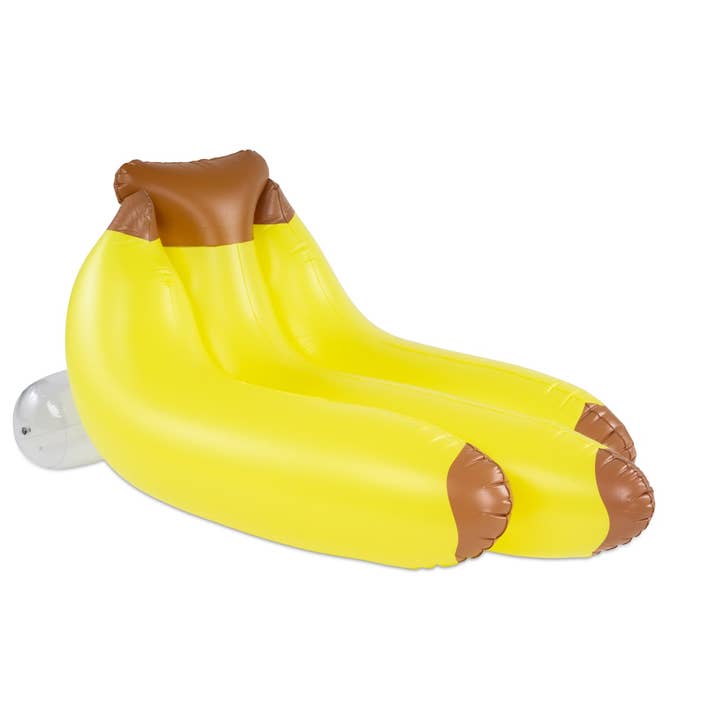 Banana Lounger (GO BANANAS LOUNGER), galleggiante da piscina per la vendita all'ingrosso da parte di BigMouth Inc