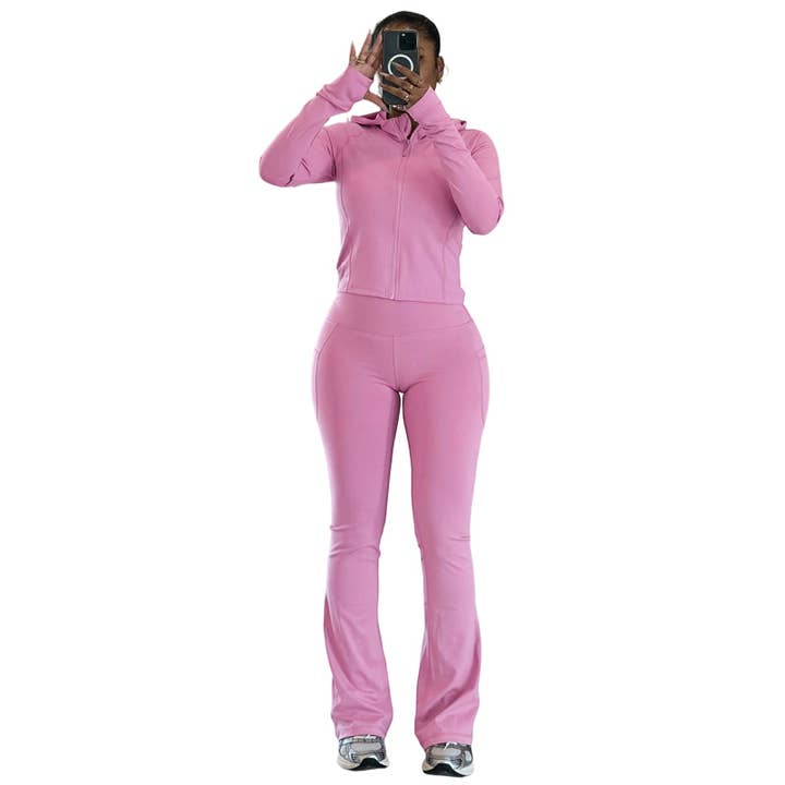 Svelte Seduction - Wholesale Activewear set – Women′s - Yoga Tight Quick-Drying Fitness Pocket Zipper Yoga Clothes Outdoor Running Sports Set1