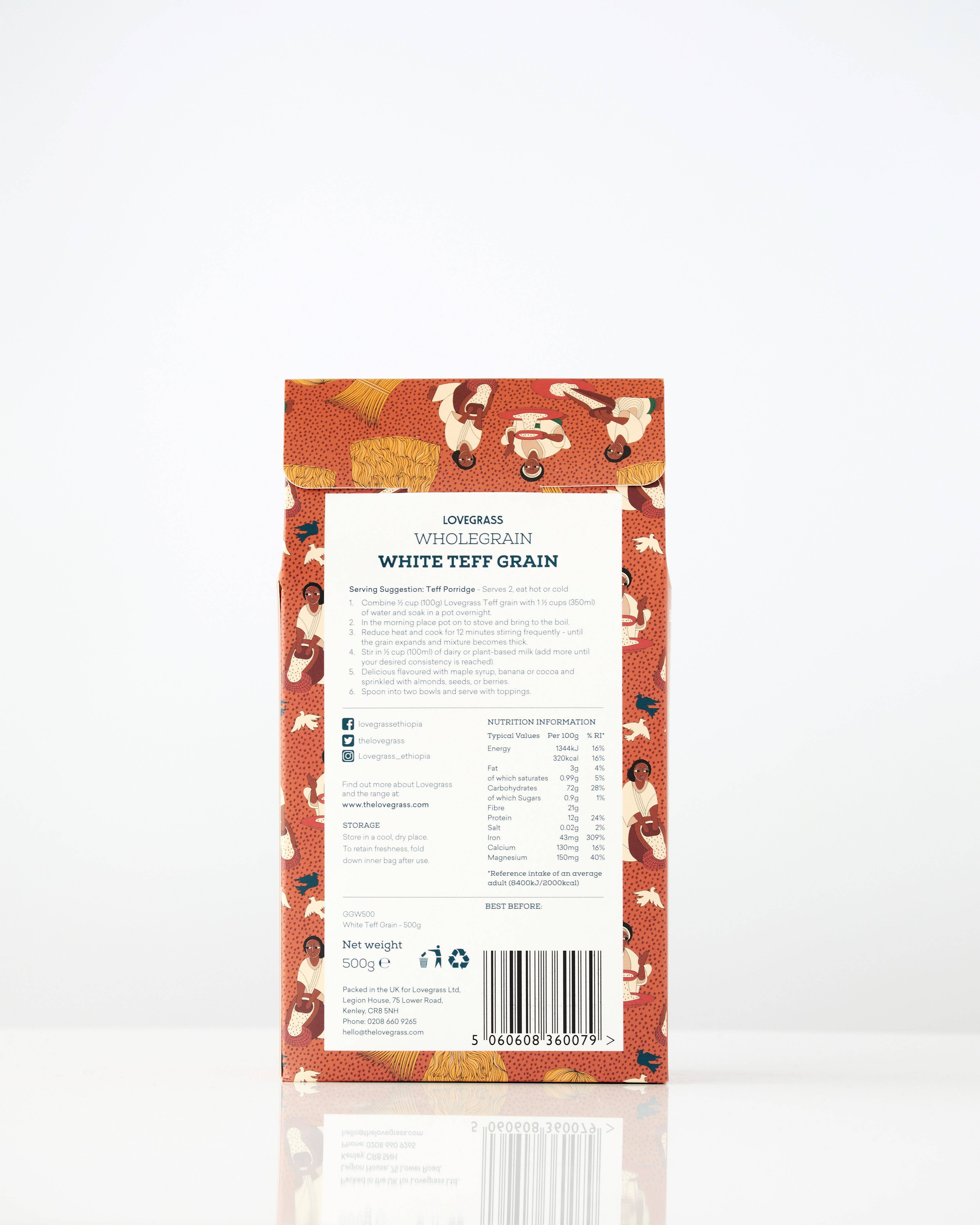 Lovegrass Ethiopia - Vendita all'ingrosso Cereali integrali - Granella di teff bianco 500g2