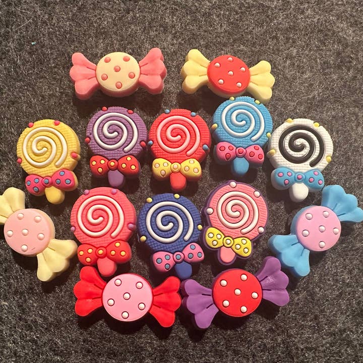 Pick your own candy sugar lollipop and more shoe charms for wholesale by JuliesDecal