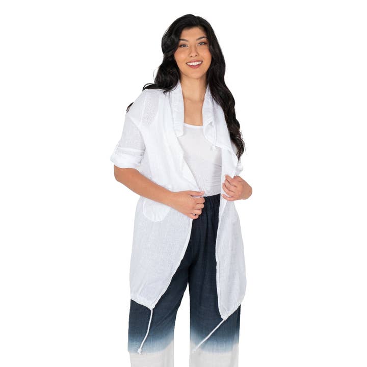 Women's Woven Cardigan for wholesale by M Made In Italy