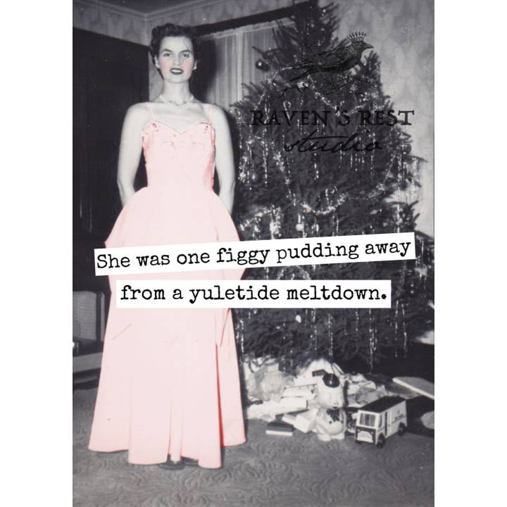 Elle était à un pudding aux figues d'une fusion de Noël. pour la vente par Raven's Rest Studio
