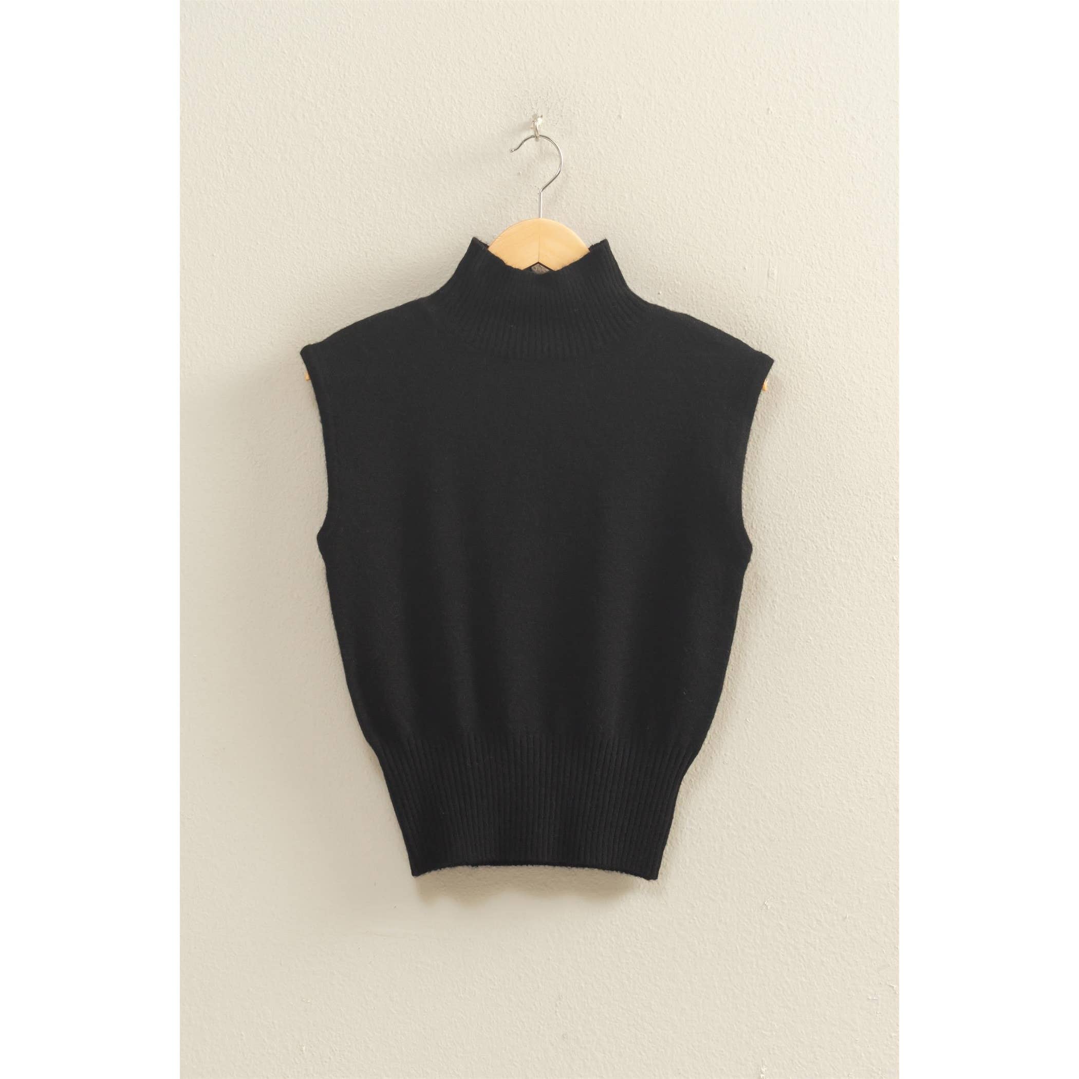 Double Zero – wholesale Pullovertröja - Dam – Ärmlös stickad topp med hög krage2